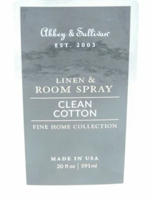 Abbey & Sullivan Linen & Room Spray *Clean Cotton* With Essential Oil Long Lasting 20oz - Image 3