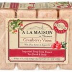 A LA MAISON: Cranberry Vines Soap Bar, 4 pk