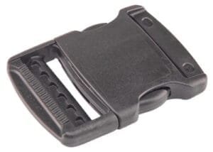 50 Pack - 2 Inch YKK Flat Side Release Black Plastic Buckles