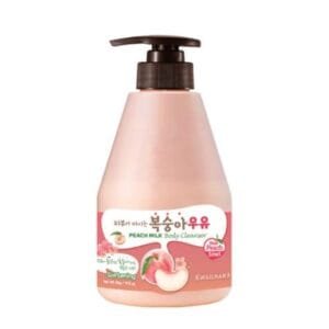 Kwailnara Welcos Korean Peach Milk Body Wash Cleanser Shower 19.7 Oz Pump