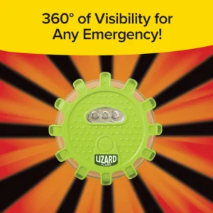 Lizard Flare 360° Roadside Emergency LED Flare, 15 LED Lights - 9 Safety Modes - Image 3