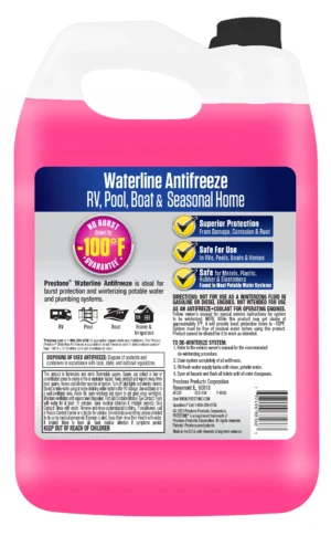 Prestone Waterline/RV Antifreeze - 1 gal; -100° No Burst - Potable Water Systems - Image 3