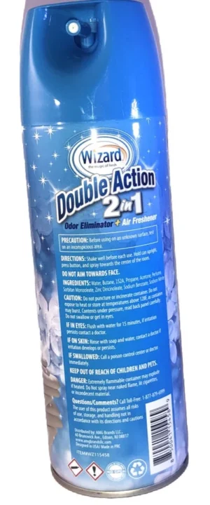 3 Wizard Double Action 2 in 1 Odor Eliminator and Air Freshener - Clean Linen - Image 3