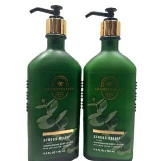 2 Bath & Body Works Aromatherapy Eucalyptus Spearmint Stress Relief Body Lotion, 6.5 fl oz