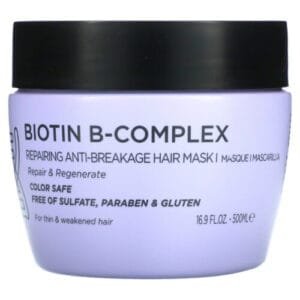 Biotin B-Complex, Repairing Anti-Breakage Hair Mask, 16.9 fl oz (500 ml), Luseta Beauty