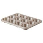 David Burke Kitchen Commerical Weight 12 Cup Muffin Pan 2.75 x 1.25 In BRONZE