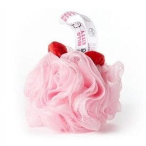 Earth Therapeutics Hello Kitty Mesh Sponge Loofah - 5 1/2 in - Pink