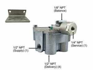 World American WA103028 - Air Brake Relay Valve - R-14H Type, 4 - Crack Pressure - Image 3