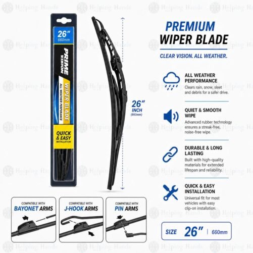 Prime Vision Conventional - J Hook, Bayonet, Pin - Wiper Blade 26 Inch - PCB26