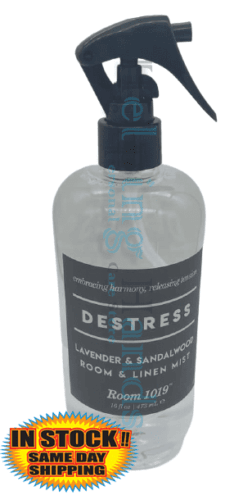 Room 1019 Destress Lavender and Sandalwood Room and Linen Mist 16oz Spray