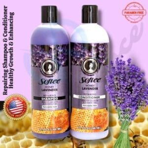 Softee Honey Lavender Repairing Shampoo & Conditioner Set Healthy Growth