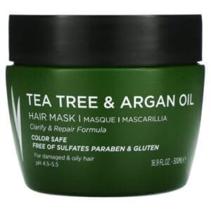Luseta Tea Tree & Argan Oil Hair Mask, 16.9 fl oz (500 ml), Luseta Beauty Color Safe