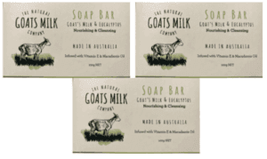 The Natural Goats Milk Company Soap Bar Eucalyptus & Macadamia Oil Pack of 3