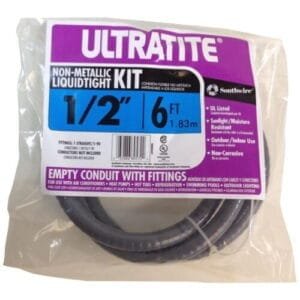 Ultratite 6-ft Non-Metallic Liquid tight A/C Whip Kit Conductors Not Included 1/2"