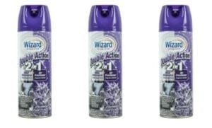 3 Wizard Double Action 2 in 1 Odor Eliminator + Air Freshener, Lavander, 12 OZ