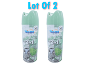 2 Wizard Double Action Odor Neutralizer + Air Freshener, Eucalyptus & Spearmint