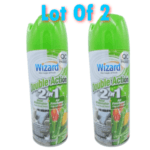 2 Wizard Double Action 2 in 1 Odor Neutralizer + Air Freshener, Spring Fresh