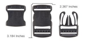 50 Pack - 2 Inch YKK Flat Side Release Black Plastic Buckles - Image 2