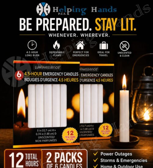 Luminessence 4.5 Hour 12 Emergency Candles Total (2 Packs of 6)