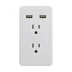 GE 2 USB + 2 AC Surge Protector with Eye Indicator Technology (White) - DN006347 - Image 2