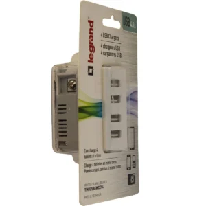 Legrand radiant 4 Port USB charging Outlet 249695 4.2A Quad USB Charger, 5V DC White - Image 3