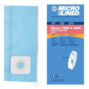 12 DVC Micro-Replacement Bags Style A Riccar 2000/4000 Simplicity 5000/6000