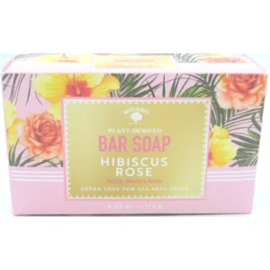 3 Pack Bolero “Hibiscus Rose” Large Plant-Derived Scented Bath Bar Soap 6.25 oz - Image 3
