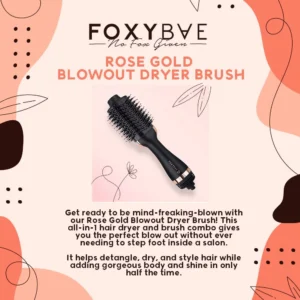 Foxybae Rose Gold Blowout Dryer Brush - Professional results - Black - Image 2
