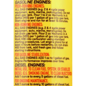 Mechanic in a Bottle Fuel System Fix All Additive Treatment Solution 4 oz - Image 3