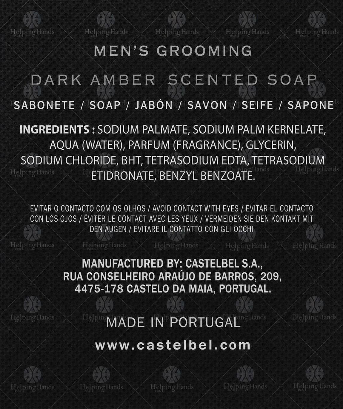 Castelbel Porto Dark Amber 2 x 7oz Soap Bars for Men - Made in Portugal - Image 3