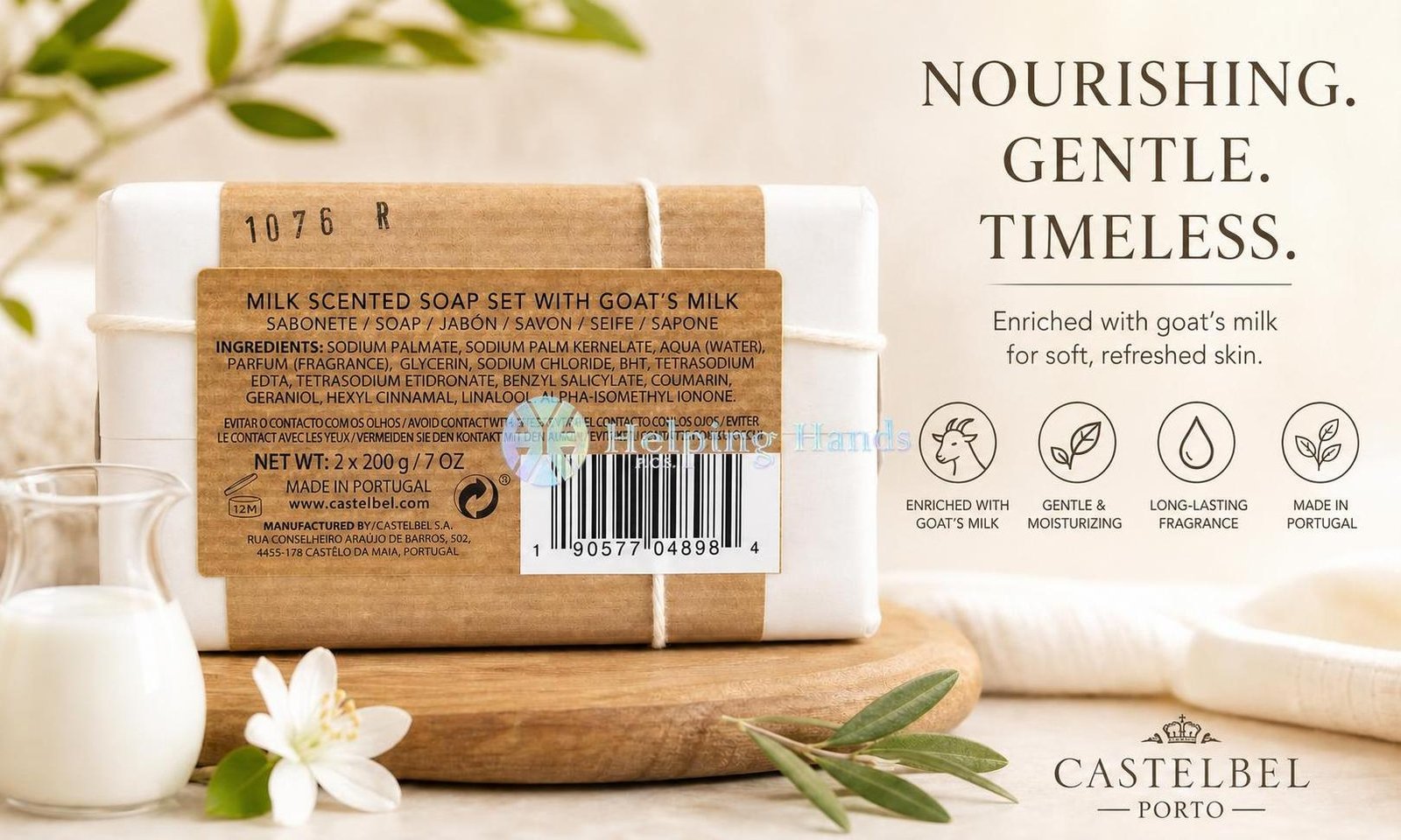 Castelbel Porto - Goat's Milk - Gift Set of Two Scented Bath Soap (2 x 7 oz.) - Image 6
