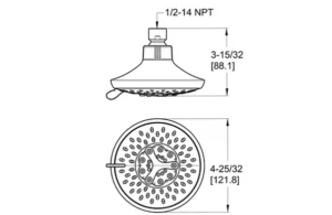 OEM Pfister J15-070B Modern Tub and Shower Multi-Function Showerhead Matte Black - Image 2