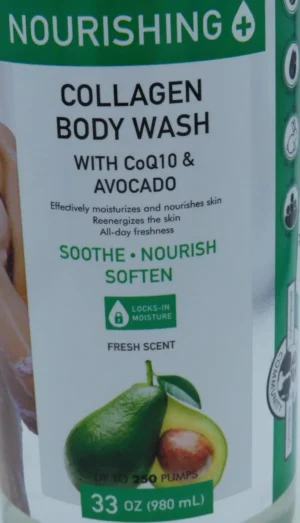 Skin-Aid-Medics ~ Nourishing Collagen Body Wash with Avocado 33 fl oz - Image 2