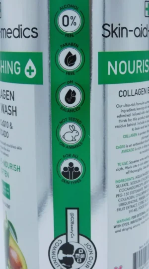Skin-Aid-Medics ~ Nourishing Collagen Body Wash with Avocado 33 fl oz - Image 4