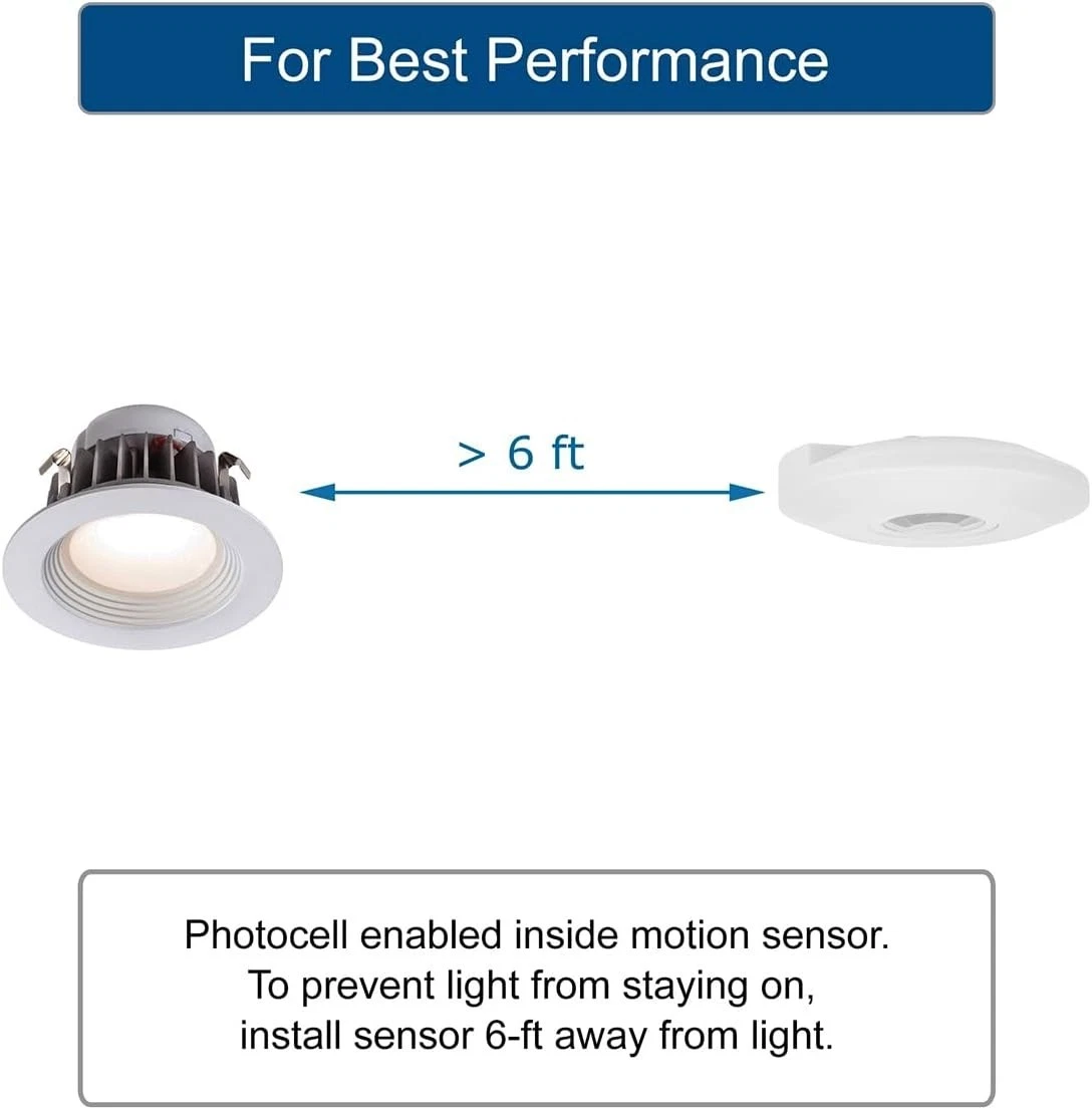 PIR Motion Sensor Light Switch, 85-265V AC 2000W, Ceiling Mount Motion Sensor - Image 5