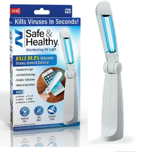 4 Safe & Healthy SHUV-MC12/4 UV Light Wand, Portable, Foldable