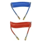 World American WA451036N - Air Brake Hose Assembly - Red/Blue Coiled, 15’ - 12 in. Lead