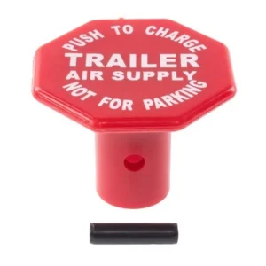 World American WA290655 - Air Brake Valve Control Knob - Red, Push/Pull, 3/8" Shaft, with Pin - Image 3