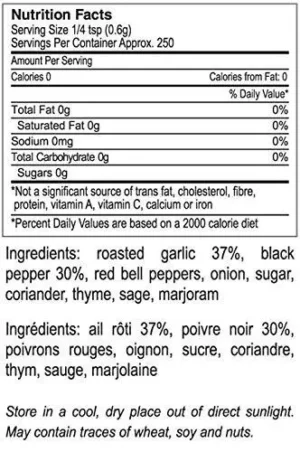 The Gourmet Collection Roasted Garlic & Red Bell Pepper, Spice Blend 4.9oz. - Image 3