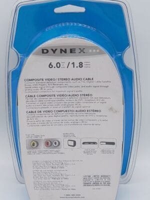 New - Dynex DX-AV061 Gold Plated Composite Video/Audio Stereo Cable 6 Feet VGA - Image 3