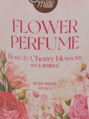 Large Korean Shower Mate Flower Perfume Body Wash Rose & Cherry Blossom K-Beauty - Image 3