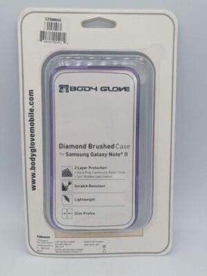 Samsung Galaxy Note 2 (II) Slim Profile Body Glove Diamond Brushed Case - Purple - Image 2