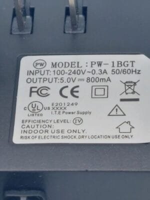NEW PW-1BGT Power Supply Adapter Output 5V 800mA Charger Adaptor - Mini USB - Image 4