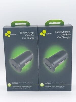Lot Of 2 NEW Neo-Style Universal Port USB Car Charger Cigarette Lighter Adapter