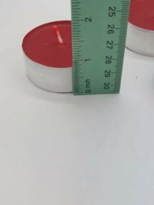 6 NEW Red Oversized Tealight Candles 2.25" x .3/4" 7 To 9 Hours Burn Time Each - Image 3