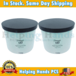 2 NEW Mainstays Pineapple & Lily Scented 3-Wick Glass Jar Candles 14oz Each