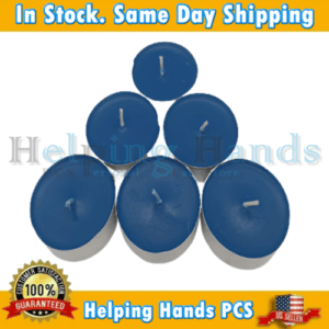 6 NEW Blue Oversized Tealight Candles 2.25" x .3/4", 7 To 9 Hours Burn Time Each - Image 4