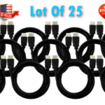 25 PACK HIGH SPEED with ETHERNET HDMI CABLES 6ft HD LAPTOP TV 1399563-T - 30AWG