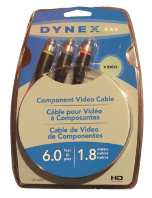 New Dynex DX-AV021 6Ft. Component High Definition Digital Video Cable HD