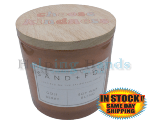 Large SAND + FOG "GOJI BERRY" 25oz Soy Wax Candle Hand Poured Long Lasting